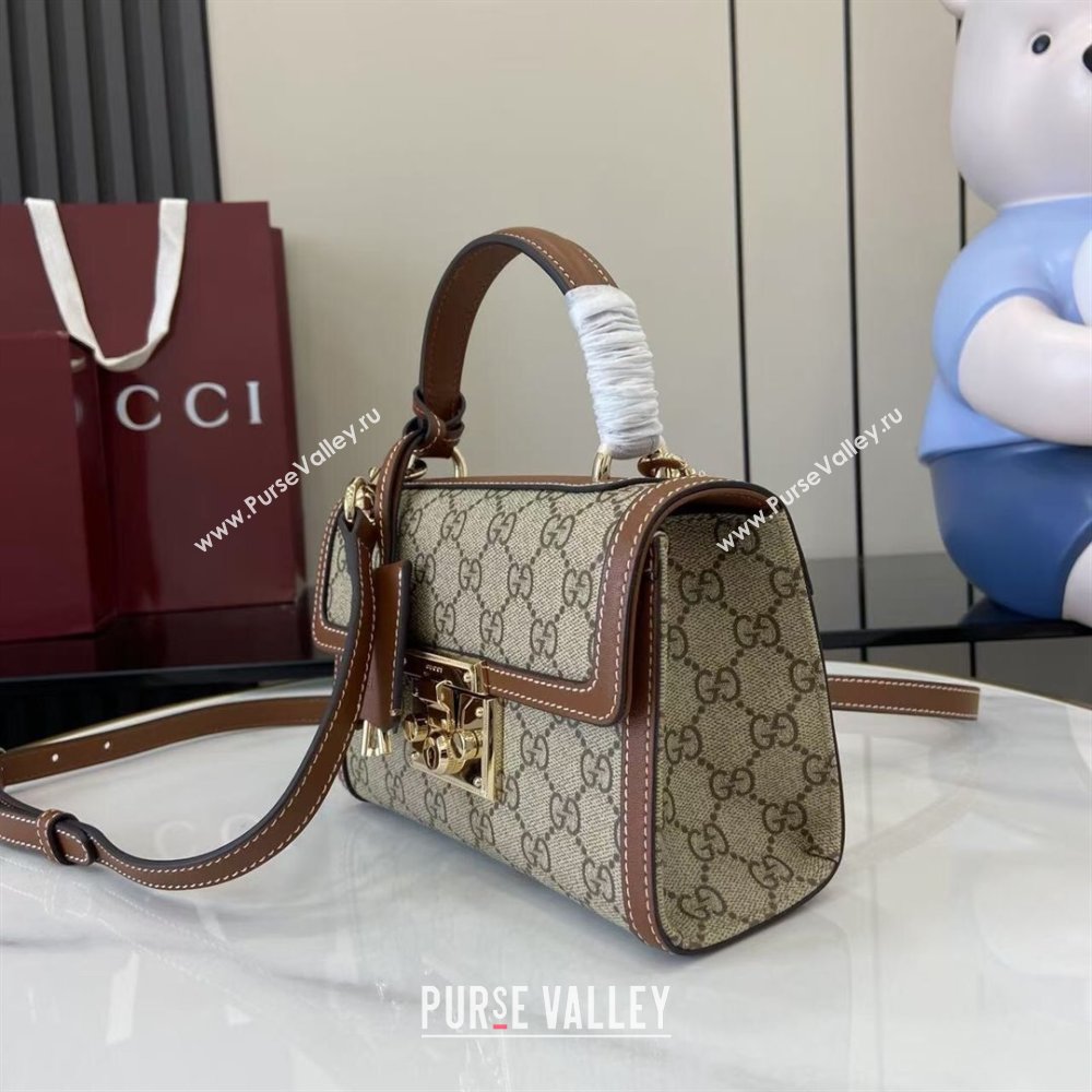 Gucci Padlock GG Canvas small top handle bag Beige/Brown 2025 838999 (XLU-250930040)