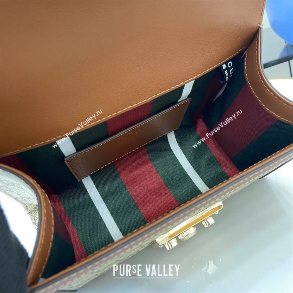 Gucci Padlock GG Canvas small top handle bag Beige/Brown 2025 838999 (XLU-250930040)