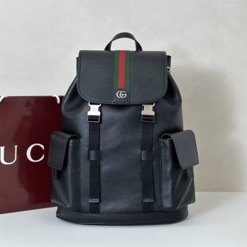 Gucci Mens Ophidia Large Backpack Bag in Black Leather 2026 ‎839110 (DLH-260127089)