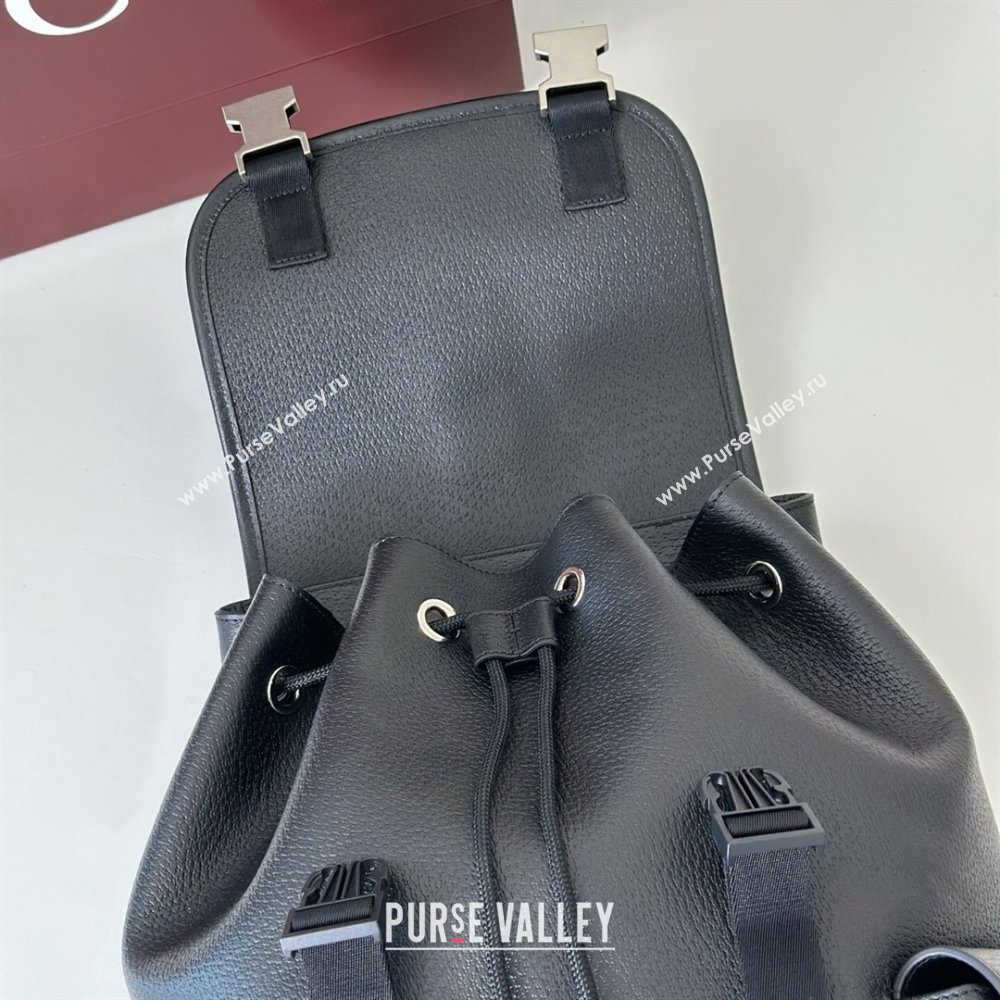 Gucci Mens Ophidia Large Backpack Bag in Black Leather 2026 ‎839110 (DLH-260127089)