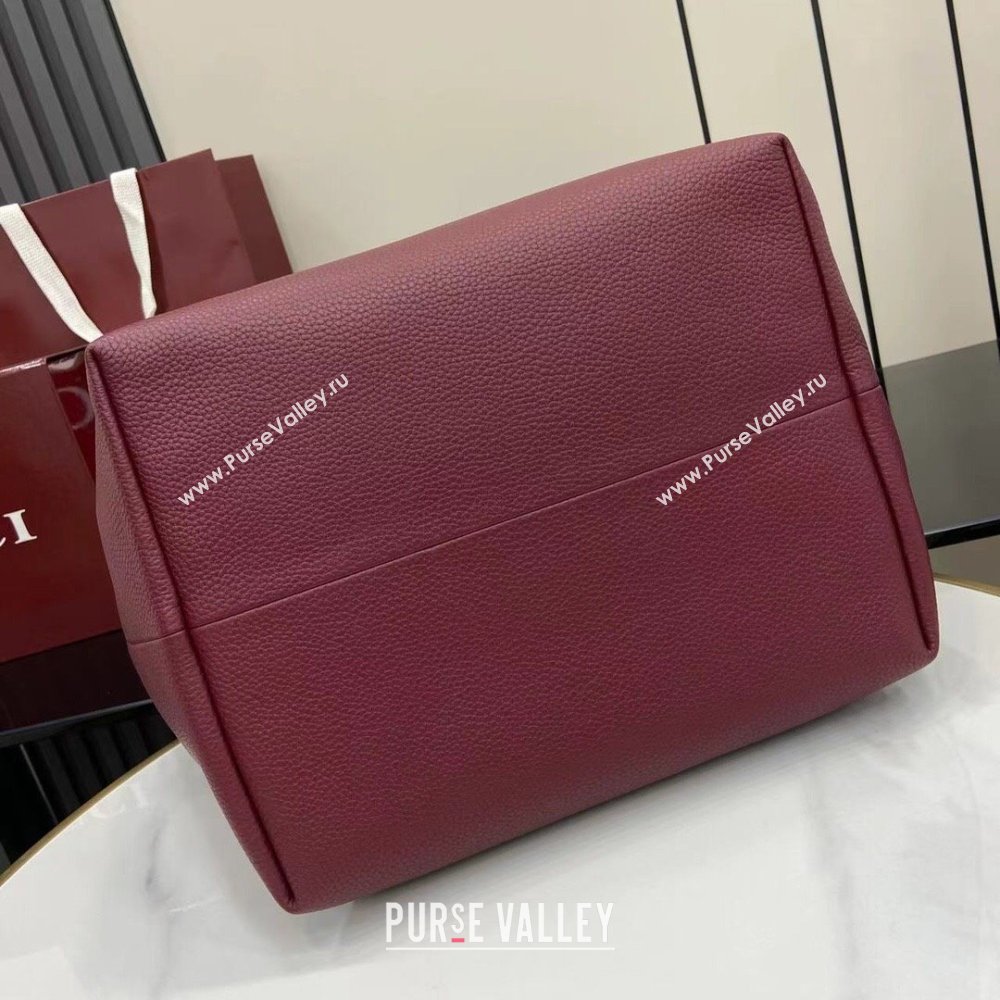 Gucci Totissima Large Reversible Tote Bag in Grainy Leather Ancora Red 2025 839112 (XLU-250522051)