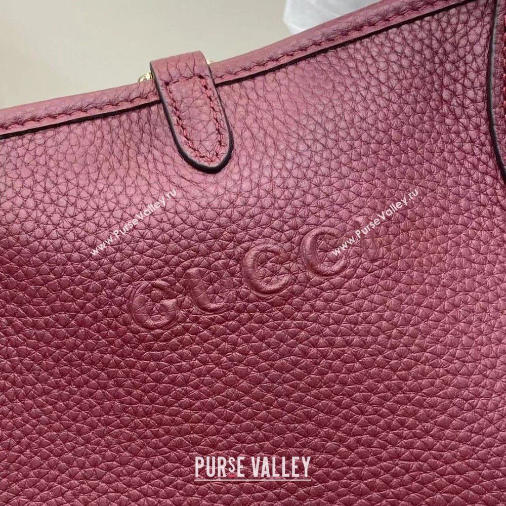 Gucci Totissima Large Reversible Tote Bag in Grainy Leather Ancora Red 2025 839112 (XLU-250522051)