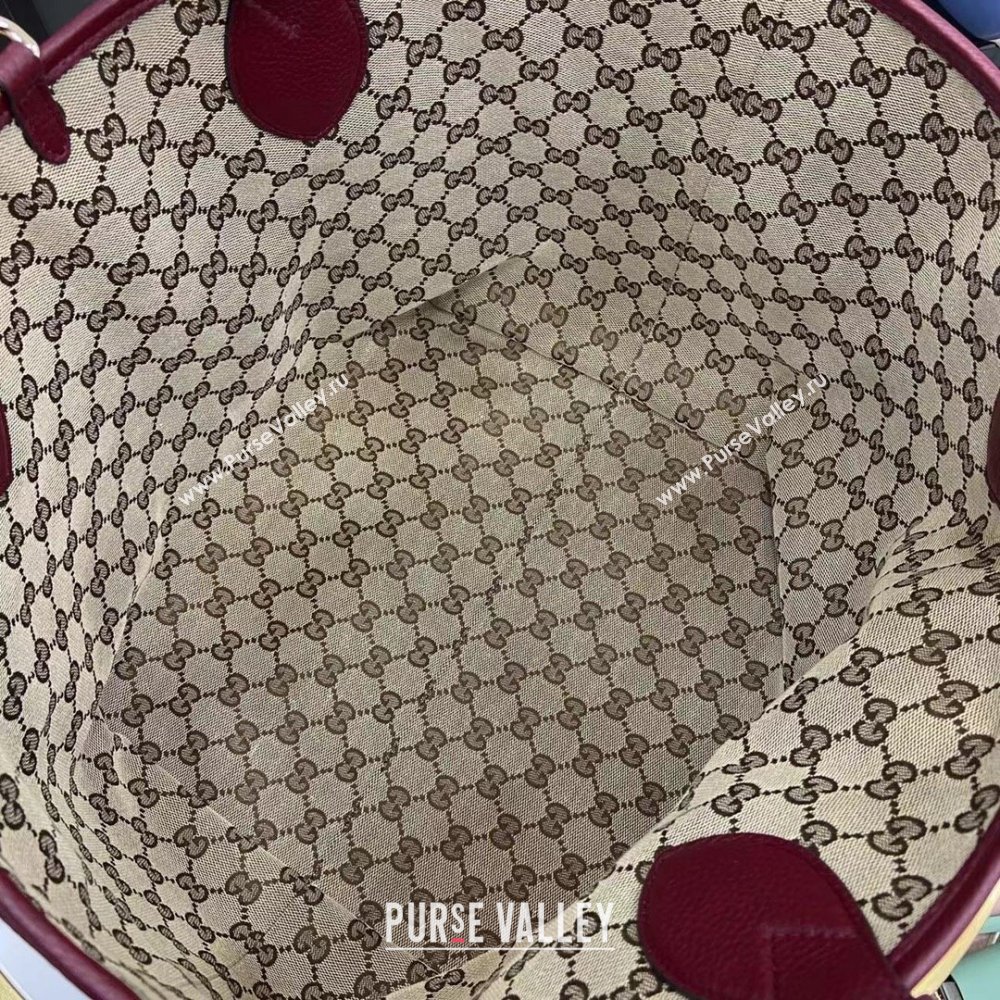 Gucci Totissima Large Reversible Tote Bag in Grainy Leather Ancora Red 2025 839112 (XLU-250522051)