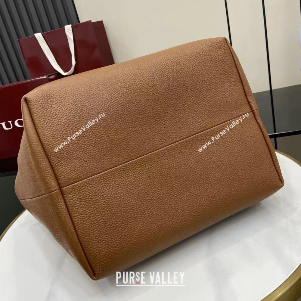 Gucci Totissima Large Reversible Tote Bag in Grainy Leather Brown 2025 839112 (XLU-250522052)