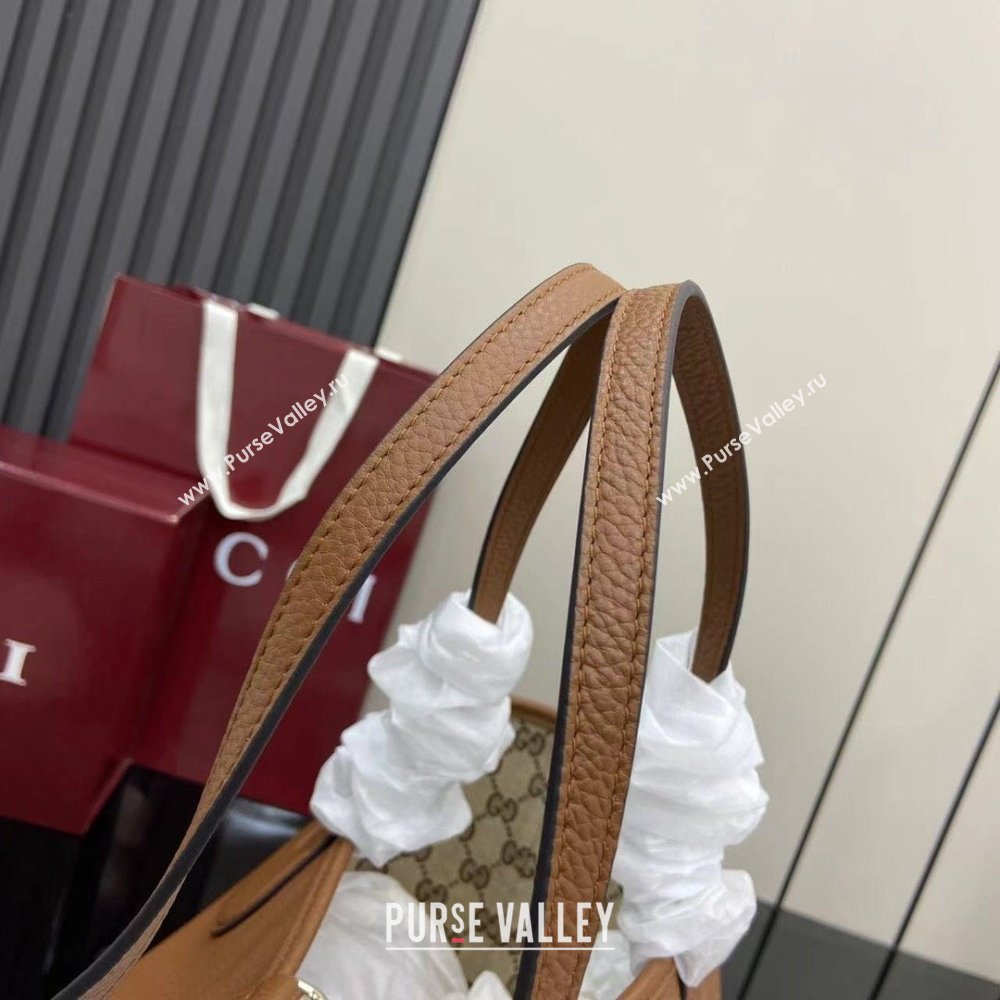 Gucci Totissima Large Reversible Tote Bag in Grainy Leather Brown 2025 839112 (XLU-250522052)