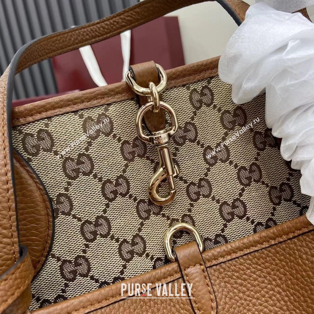 Gucci Totissima Large Reversible Tote Bag in Grainy Leather Brown 2025 839112 (XLU-250522052)