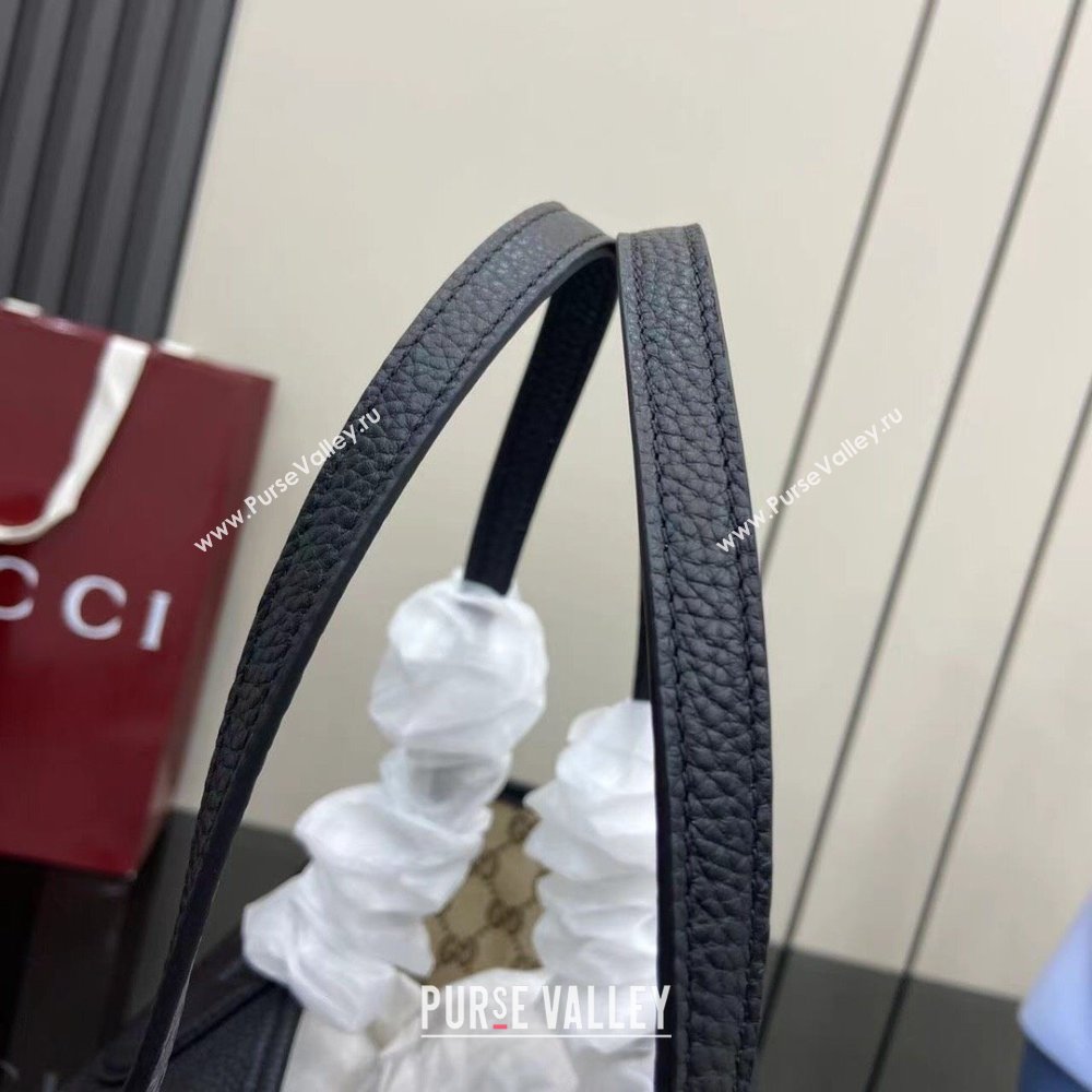 Gucci Totissima Large Reversible Tote Bag in Grainy Leather Black 2025 839112 (XLU-250522053)