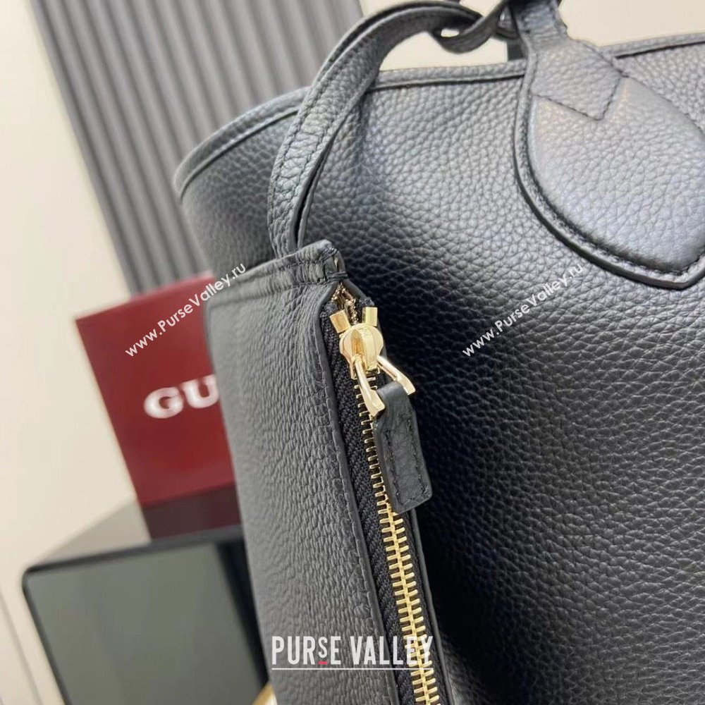Gucci Totissima Large Reversible Tote Bag in Grainy Leather Black 2025 839112 (XLU-250522053)