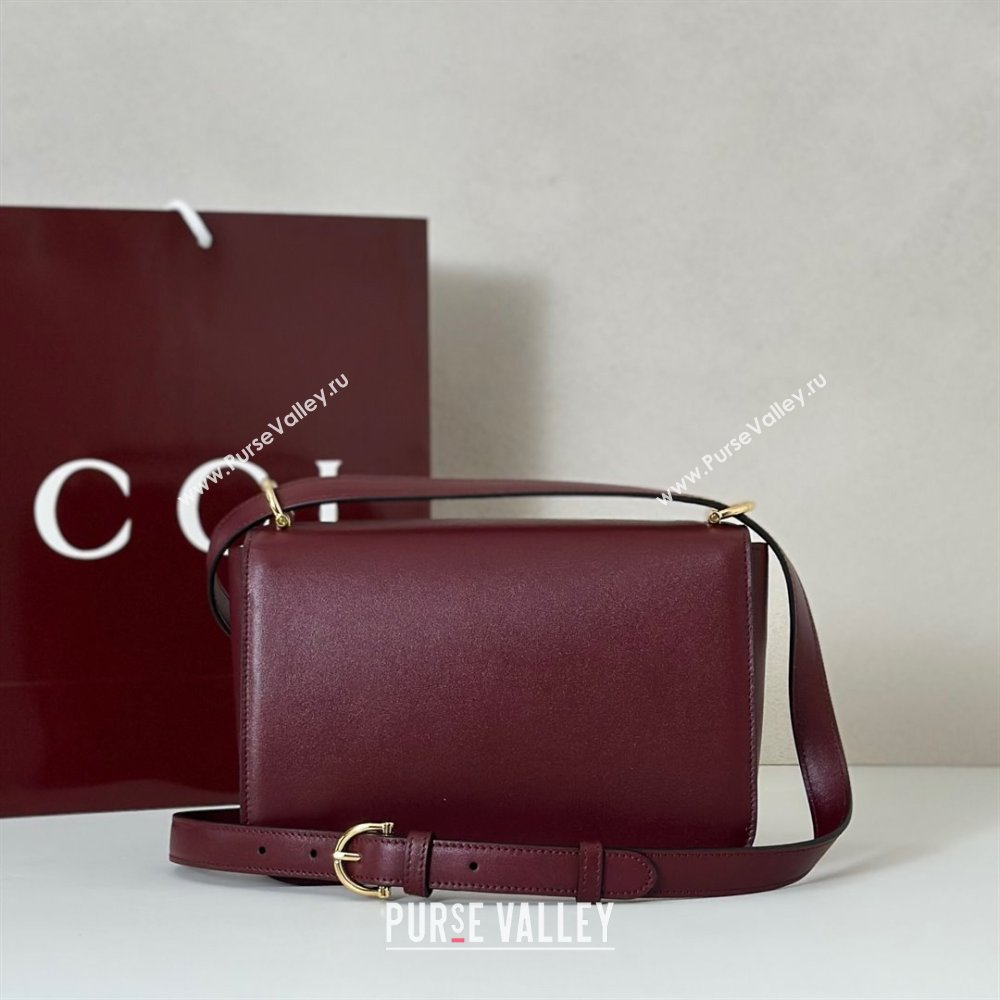 Gucci Siena small shoulder bag in Leather with Oversized Half Horsebit Ancora Red 2025 846705 (DLH-251124140)