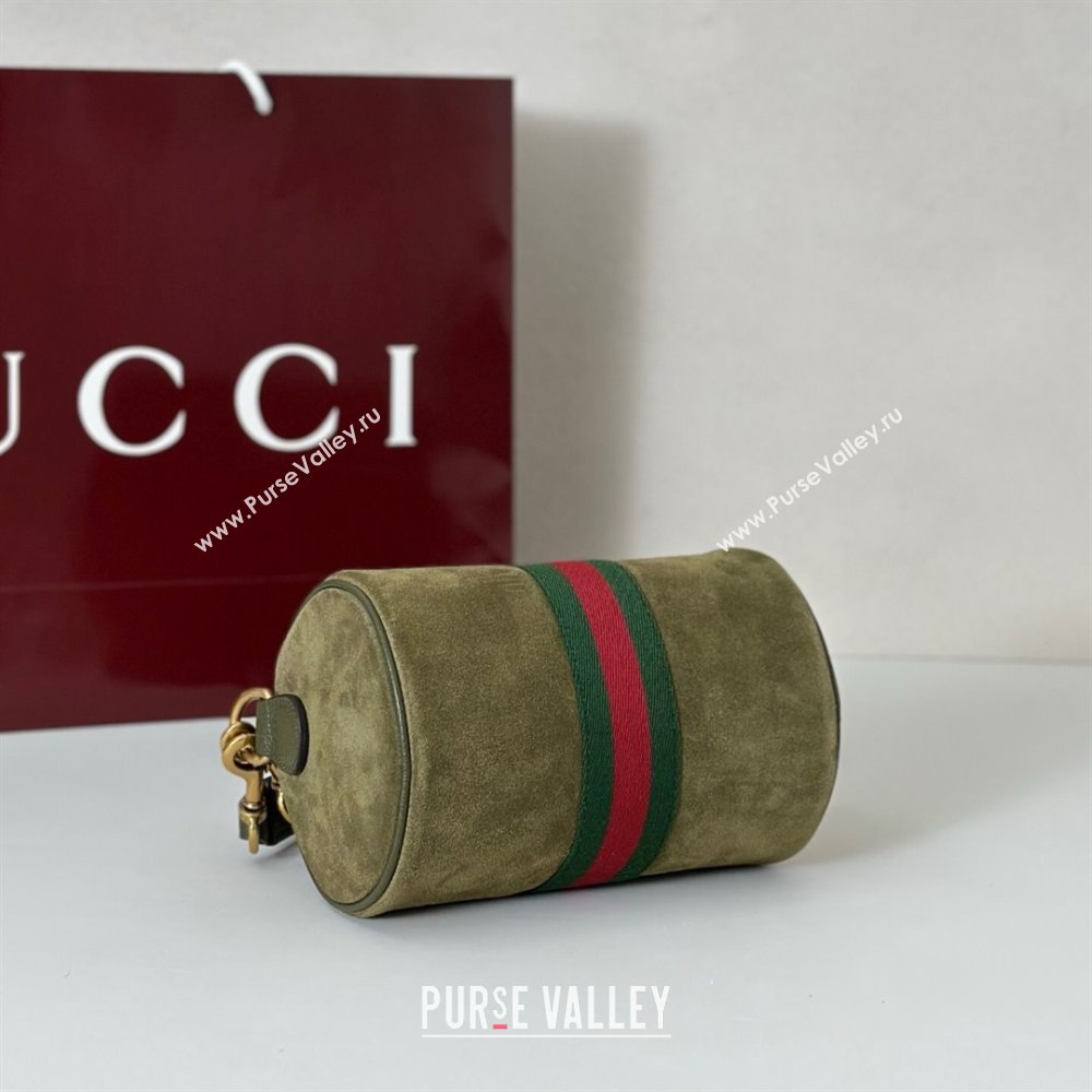 Gucci Mens Ophidia mini bag in Suede Dark Green 2025 846869 (DLH-251125028)