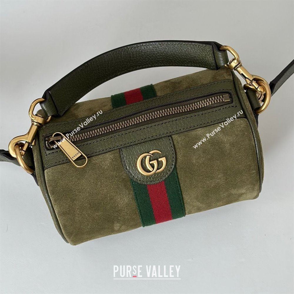 Gucci Mens Ophidia mini bag in Suede Dark Green 2025 846869 (DLH-251125028)