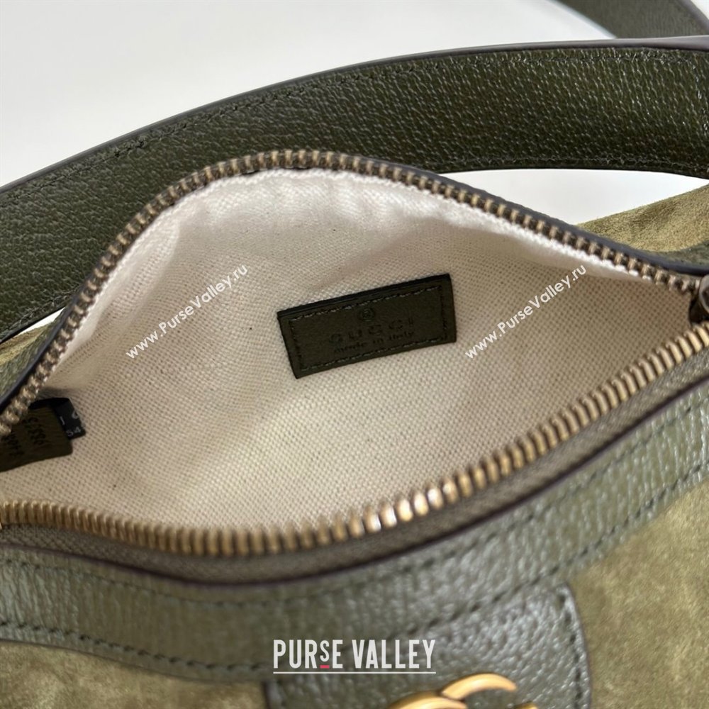 Gucci Mens Ophidia mini bag in Suede Dark Green 2025 846869 (DLH-251125028)