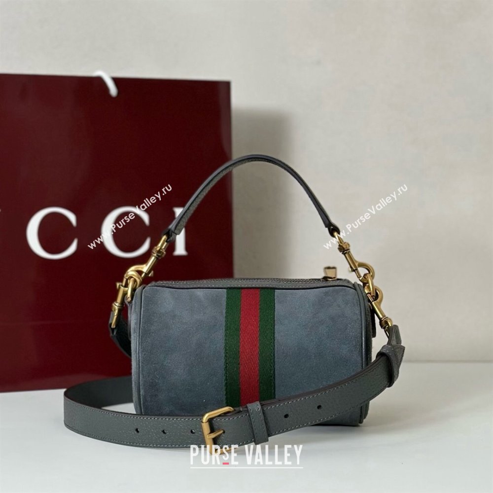 Gucci Mens Ophidia mini bag in Suede Dark Grey 2025 846869 (DLH-251125029)