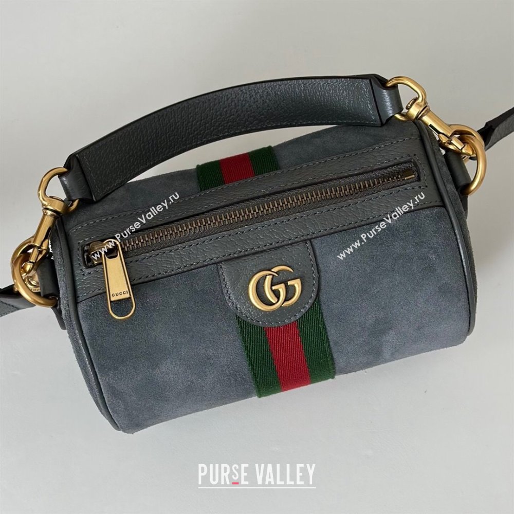 Gucci Mens Ophidia mini bag in Suede Dark Grey 2025 846869 (DLH-251125029)