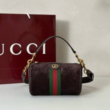 Gucci Mens Ophidia mini bag in Suede Dark Brown 2025 846869 (DLH-251125030)