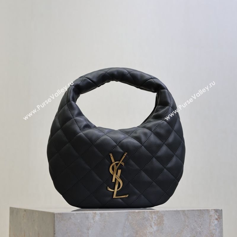Saint Laurent Icarino Mini Bag in Quilted Nappa Leather Dark Grey 2025 851689 (YY-250924062)
