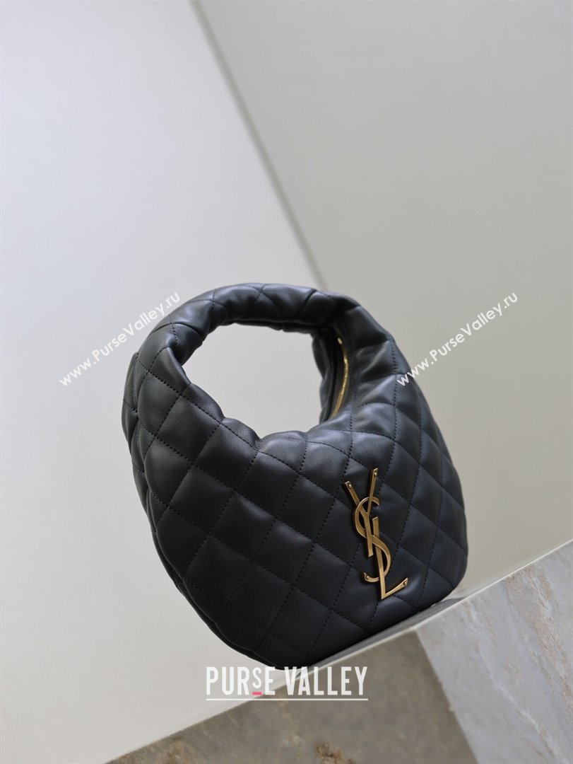 Saint Laurent Icarino Mini Bag in Quilted Nappa Leather Dark Grey 2025 851689 (YY-250924062)