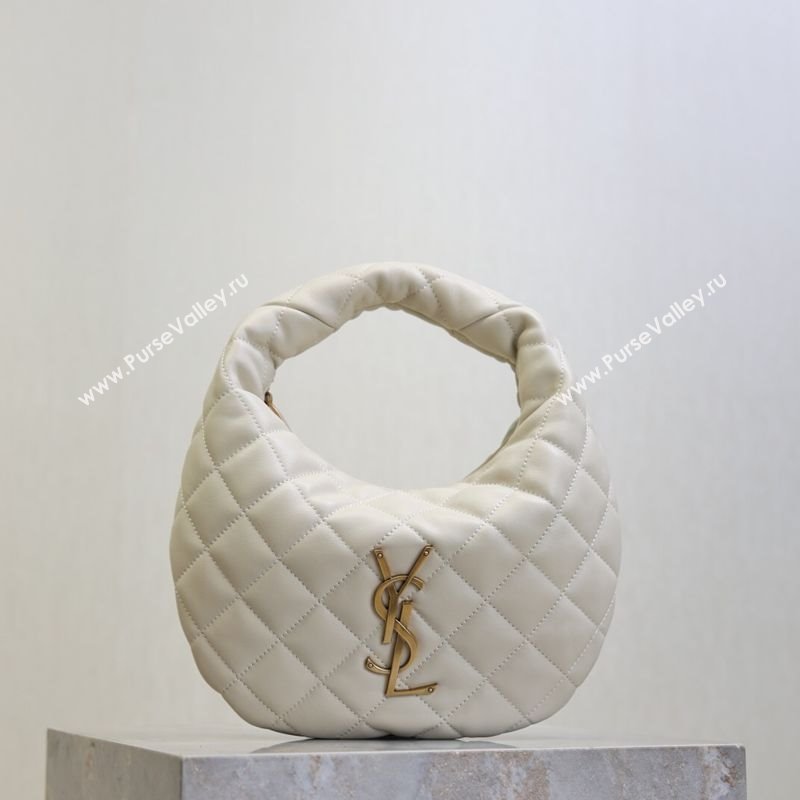 Saint Laurent Icarino Mini Bag in Quilted Nappa Leather White 2025 851689 (YY-250924063)