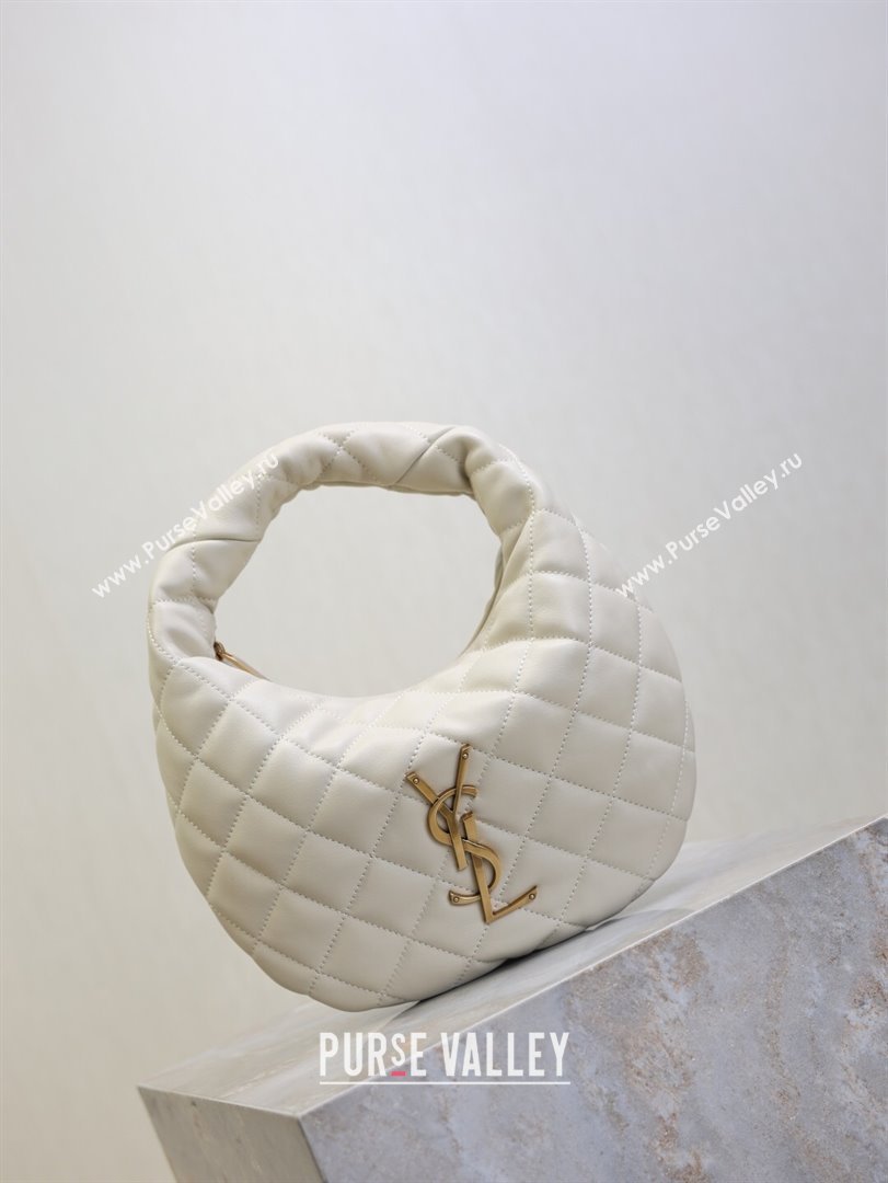 Saint Laurent Icarino Mini Bag in Quilted Nappa Leather White 2025 851689 (YY-250924063)
