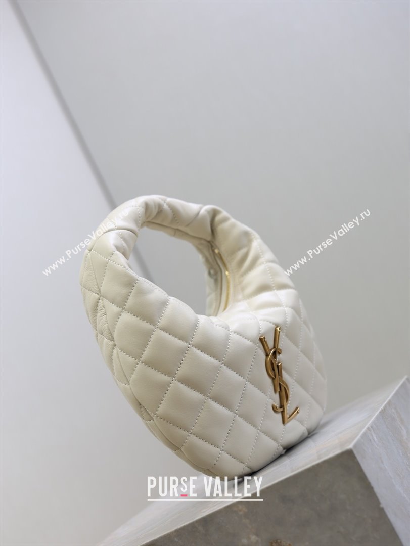 Saint Laurent Icarino Mini Bag in Quilted Nappa Leather White 2025 851689 (YY-250924063)