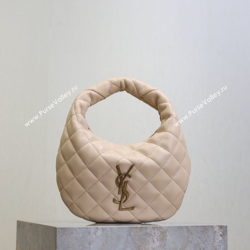 Saint Laurent Icarino Mini Bag in Quilted Nappa Leather Beige Pink 2025 851689 (YY-250924064)