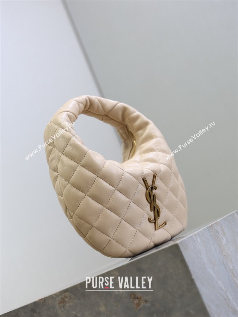 Saint Laurent Icarino Mini Bag in Quilted Nappa Leather Beige Pink 2025 851689 (YY-250924064)