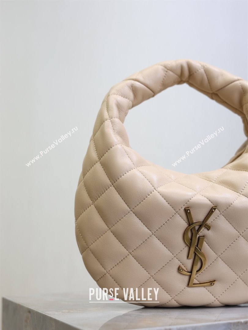 Saint Laurent Icarino Mini Bag in Quilted Nappa Leather Beige Pink 2025 851689 (YY-250924064)