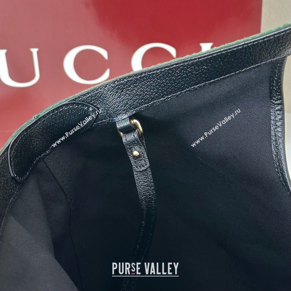 Gucci Giglio Large Tote Bag in GG Denim 853971 Black 2025 (DLH-251124071)