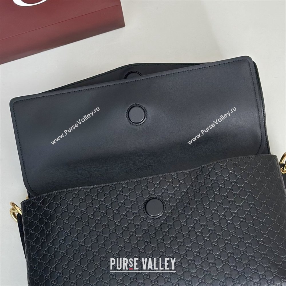 Gucci Large shoulder bag with chain in GG Leather Black 2026 857362 (DLH-260127099)