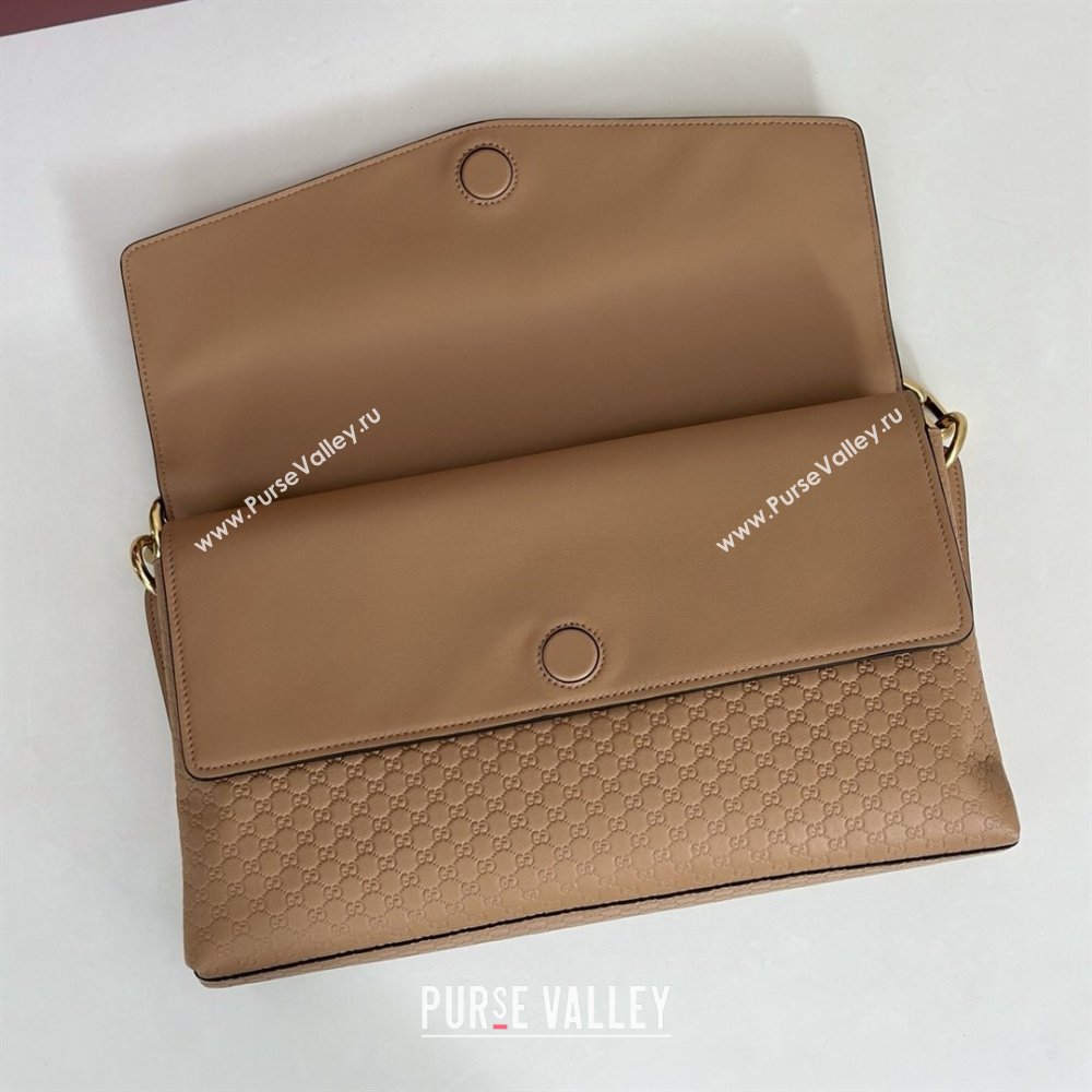 Gucci Large shoulder bag with chain in GG Leather Brown 2026 857362 (DLH-260127100)