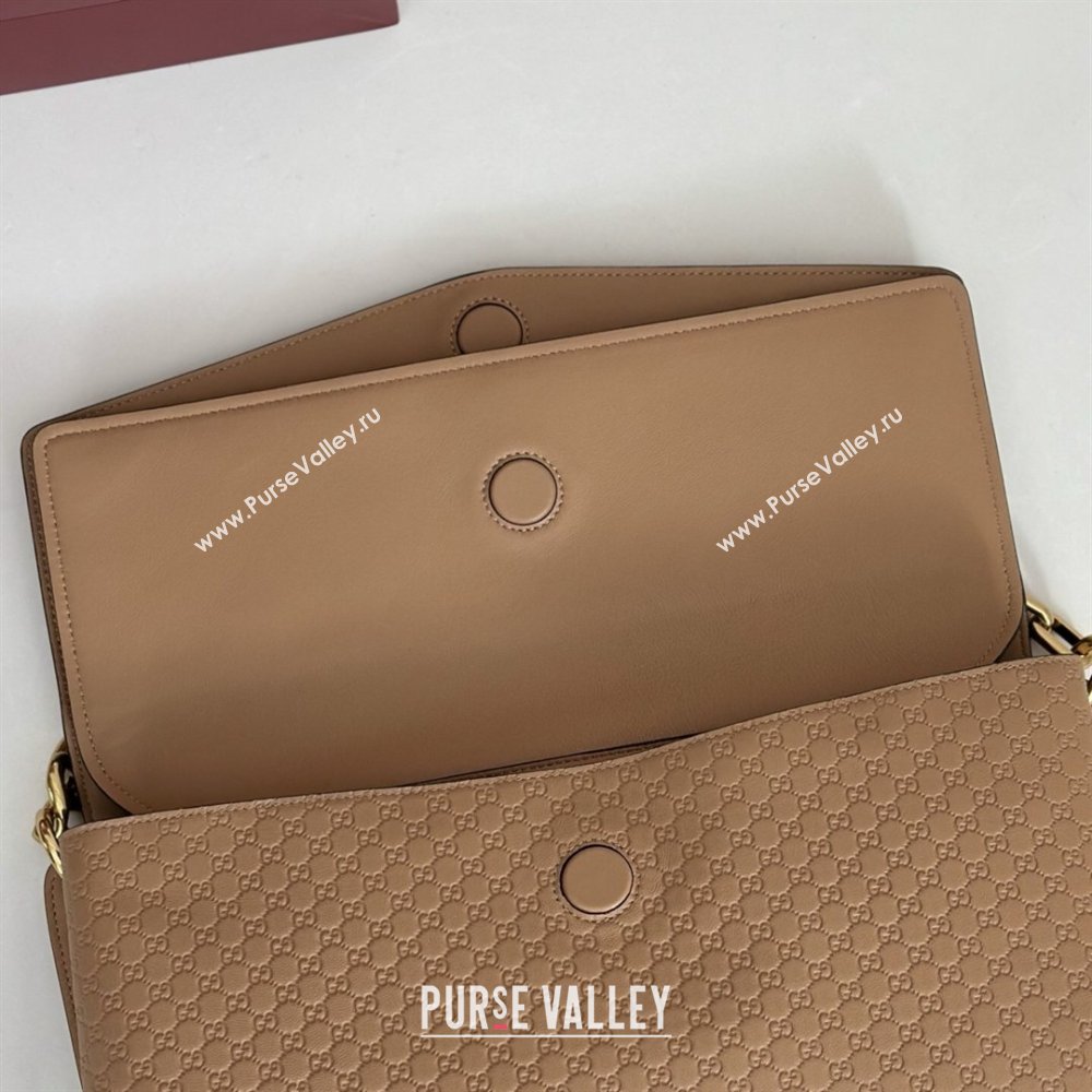 Gucci Large shoulder bag with chain in GG Leather Brown 2026 857362 (DLH-260127100)