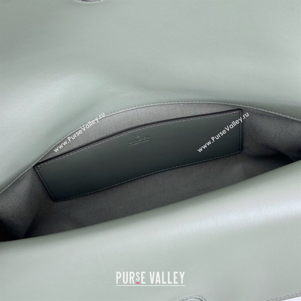 Gucci Large shoulder bag with chain in GG Leather Sage Green 2026 857362 (DLH-260127101)