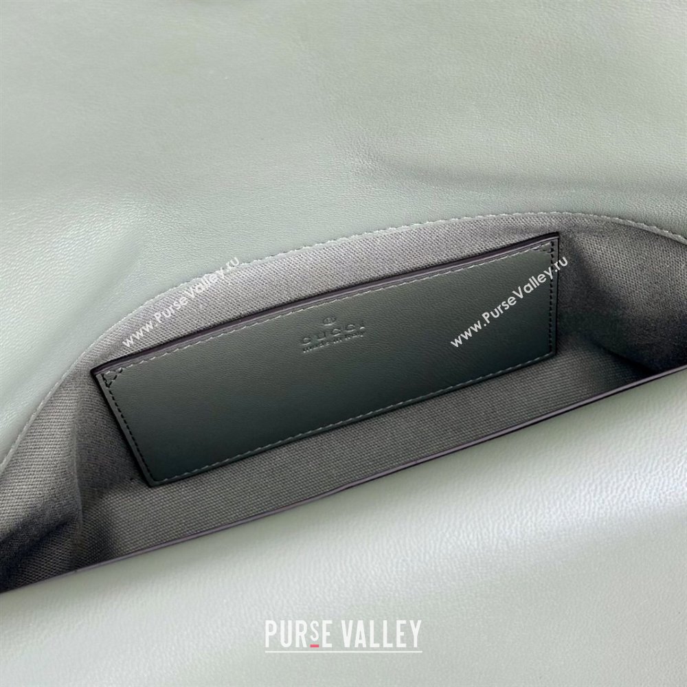 Gucci Medium shoulder bag with chain in GG Leather Sage Green 2026 857622 (DLH-260128062)