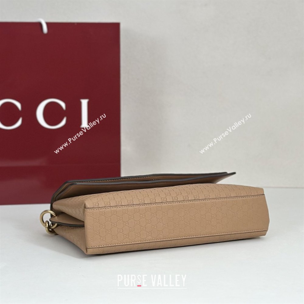 Gucci Medium shoulder bag with chain in GG Leather Light Brown 2026 857622 (DLH-260128059)