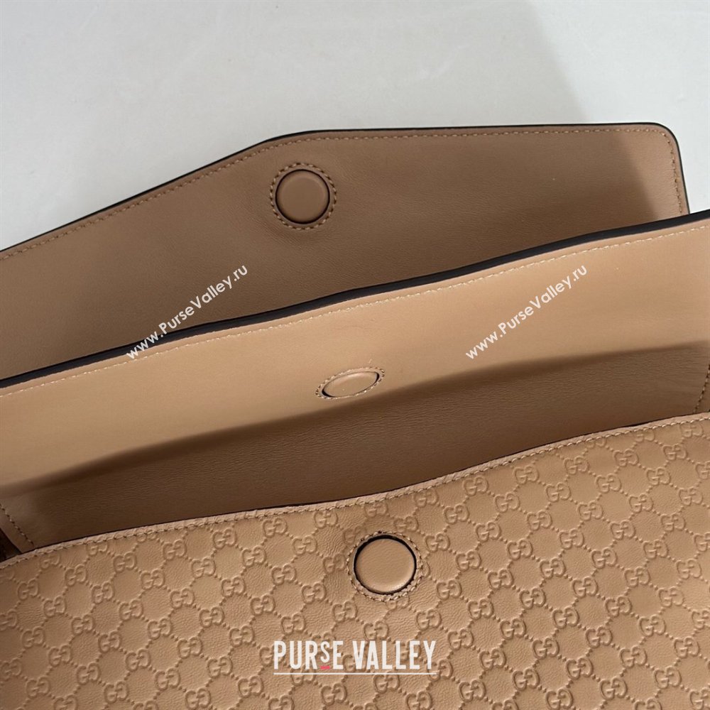 Gucci Medium shoulder bag with chain in GG Leather Light Brown 2026 857622 (DLH-260128059)