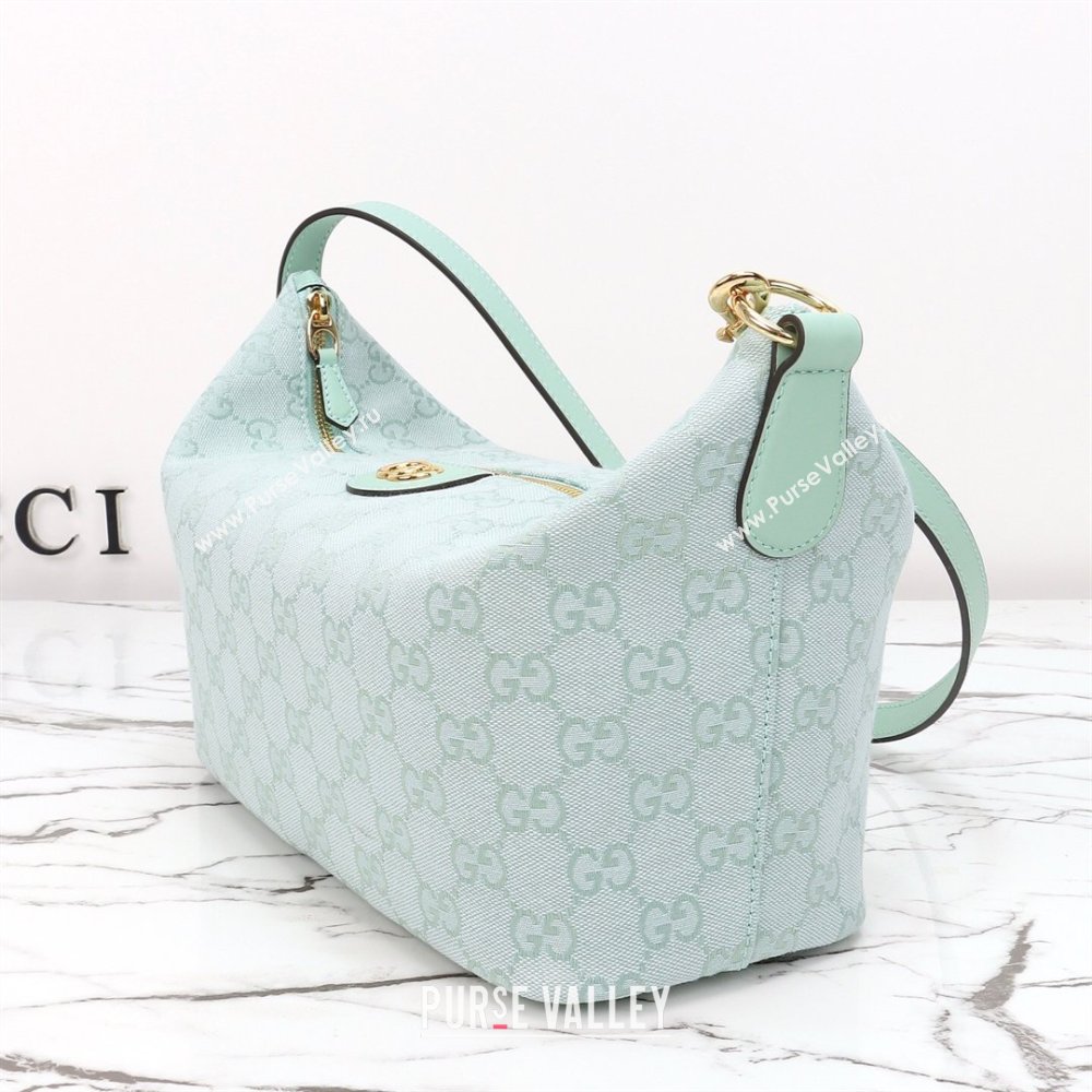 Gucci Vanity medium top handle bag in GG Canvas Icy Blue 2026 857799 (DLH-260128018)
