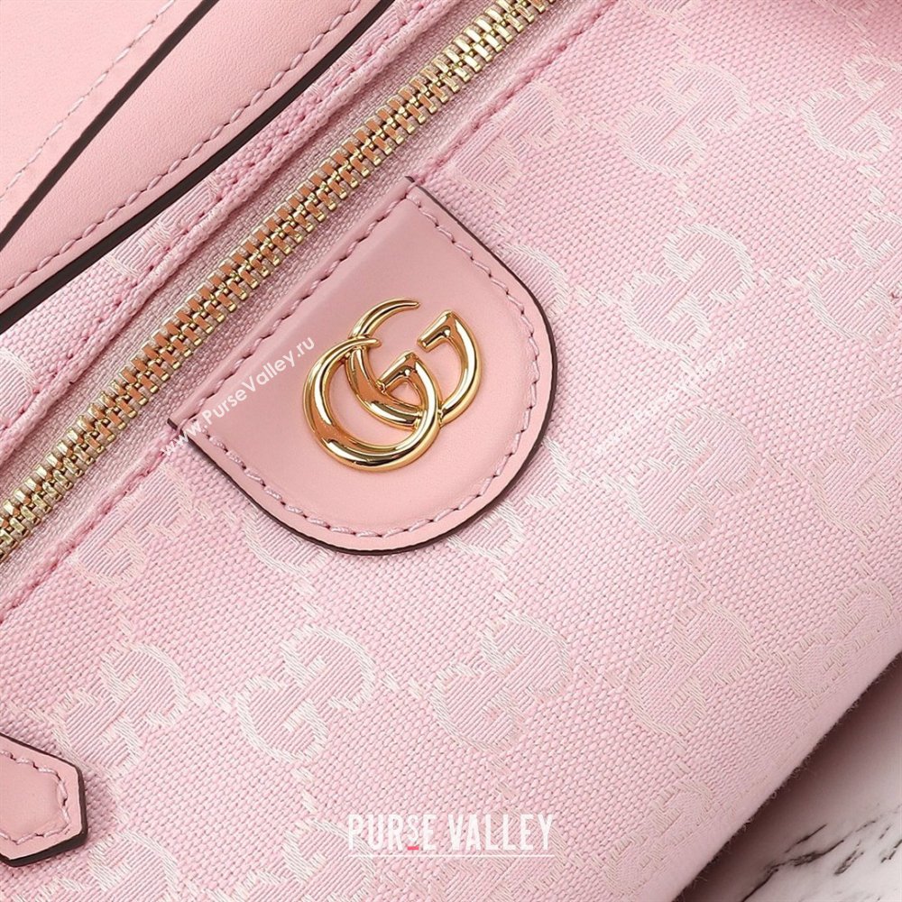 Gucci Vanity medium top handle bag in GG Canvas Pink 2026 857799 (DLH-260128019)