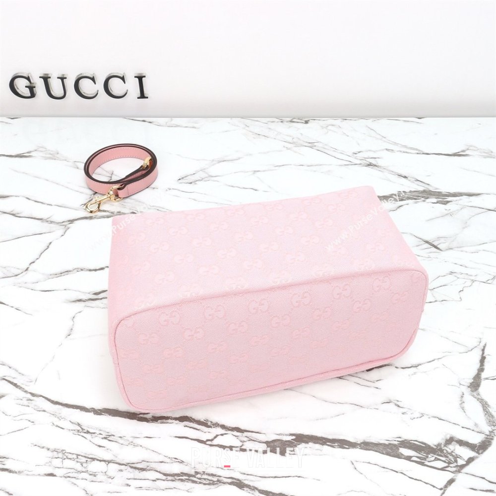 Gucci Vanity medium top handle bag in GG Canvas Pink 2026 857799 (DLH-260128019)