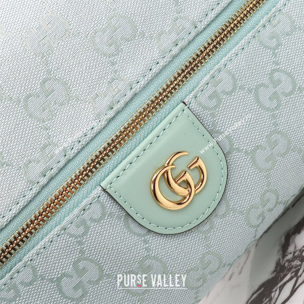 Gucci Vanity medium top handle bag in GG Canvas Icy Blue 2026 857799 (DLH-260128018)