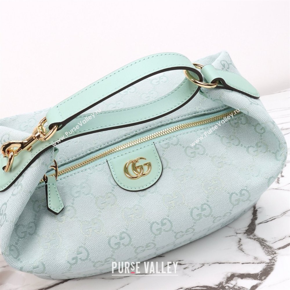 Gucci Vanity medium top handle bag in GG Canvas Icy Blue 2026 857799 (DLH-260128018)