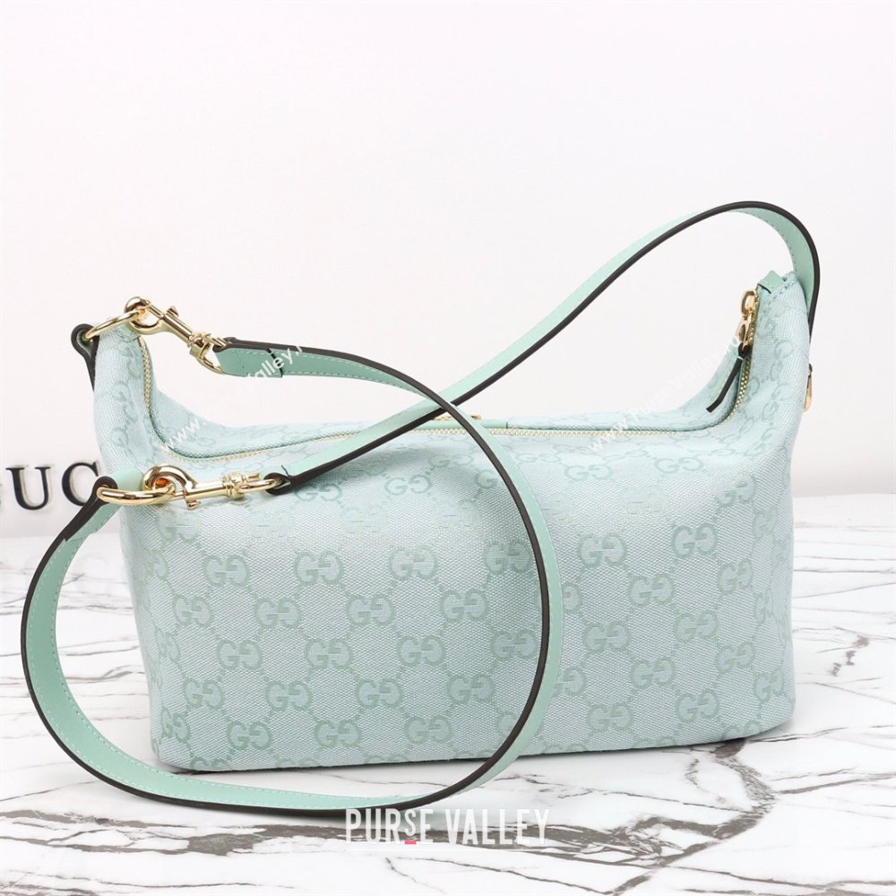 Gucci Vanity medium top handle bag in GG Canvas Icy Blue 2026 857799 (DLH-260128018)