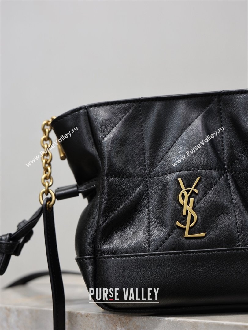 Saint Laurent Jamie Mini Shoulder Pouch Bag in Lambskin Leather Black 2026 859174 (YY-260119065)
