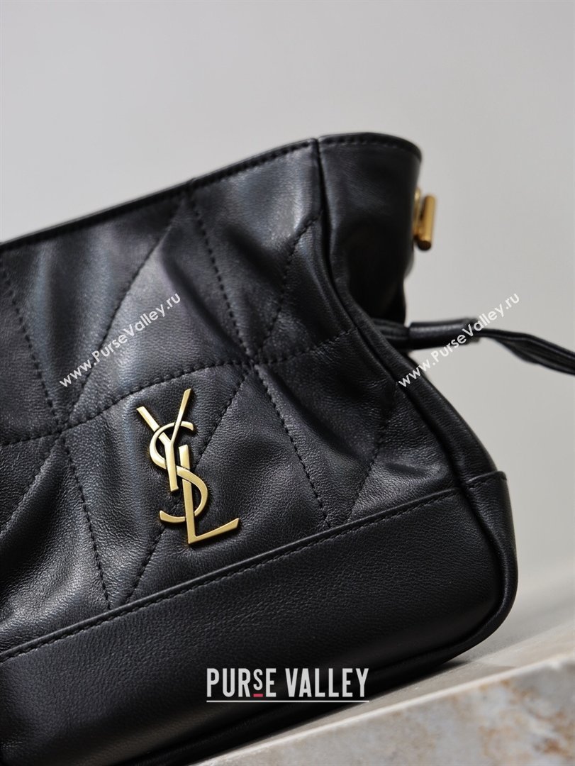 Saint Laurent Jamie Mini Shoulder Pouch Bag in Lambskin Leather Black 2026 859174 (YY-260119065)