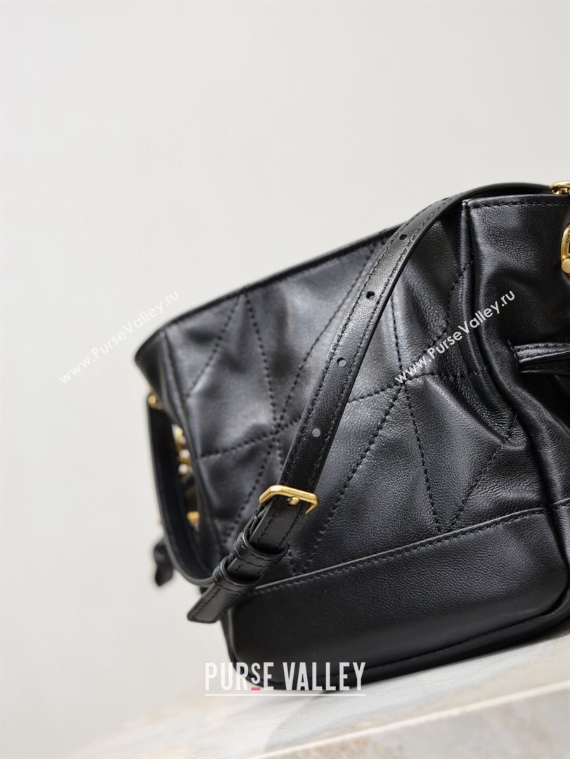 Saint Laurent Jamie Mini Shoulder Pouch Bag in Lambskin Leather Black 2026 859174 (YY-260119065)