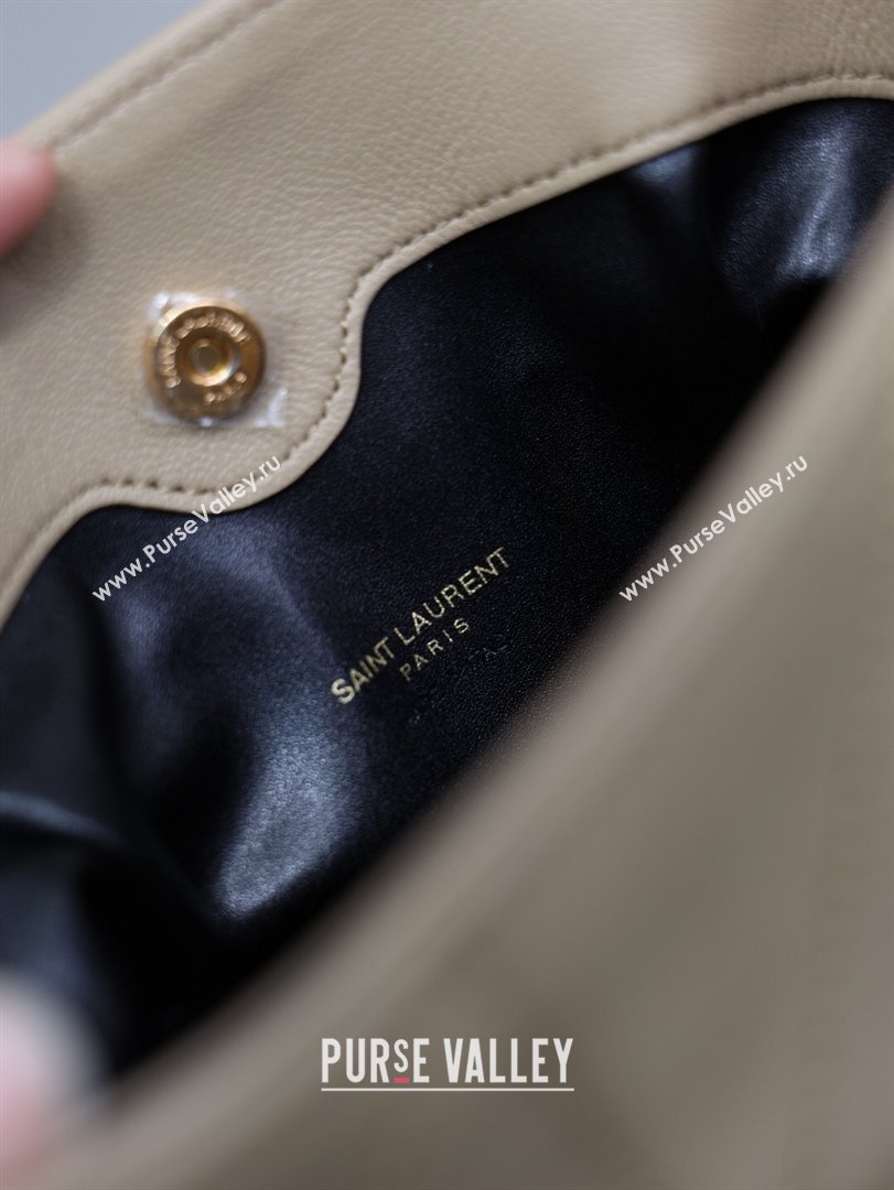 Saint Laurent Jamie Mini Shoulder Pouch Bag in Lambskin Leather Apricot 2026 859174 (YY-260119068)