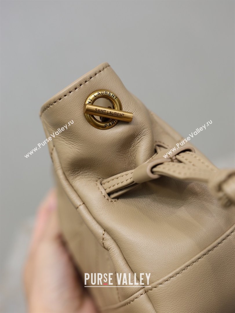 Saint Laurent Jamie Mini Shoulder Pouch Bag in Lambskin Leather Apricot 2026 859174 (YY-260119068)