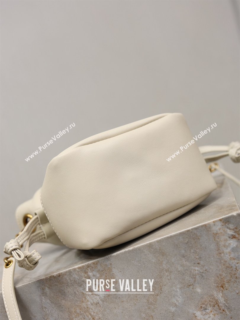 Saint Laurent Jamie Mini Shoulder Pouch Bag in Lambskin Leather White 2026 859174 (YY-260119069)