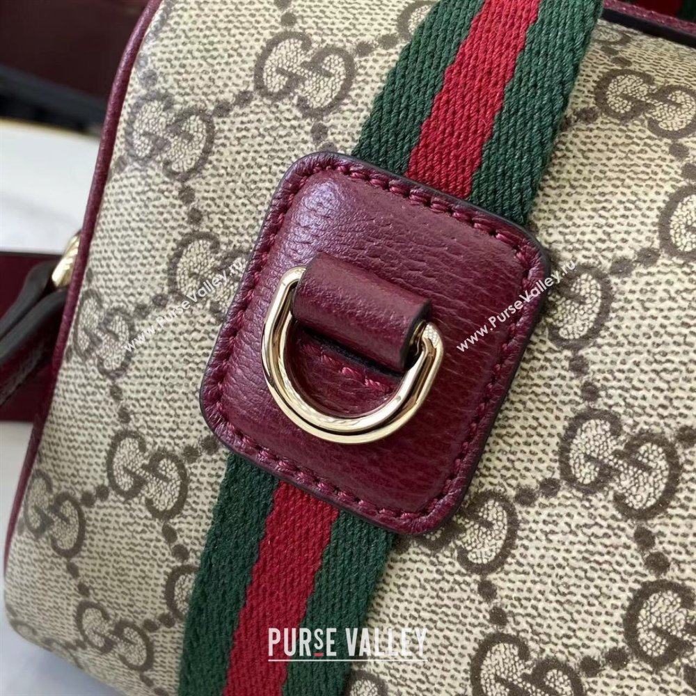 Gucci Mini GG Canvas handbag Beige/Red 2025 859975 (XLU-250807085)