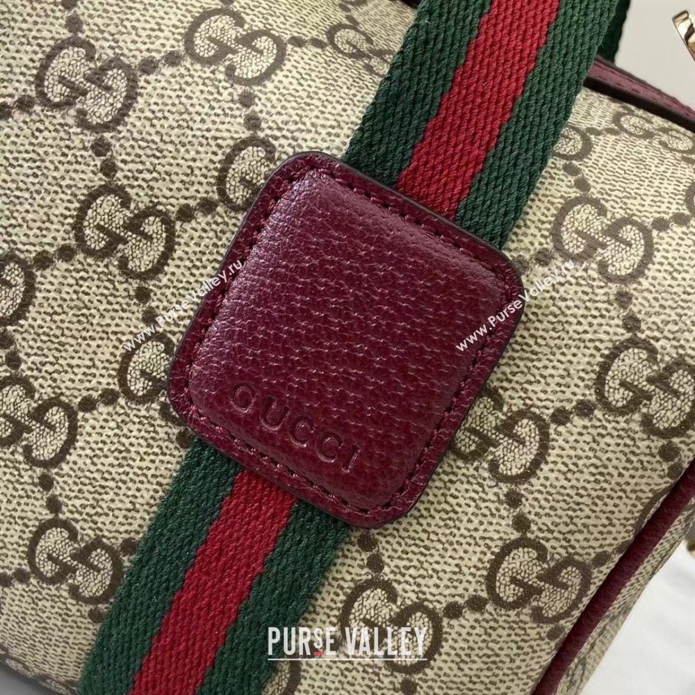 Gucci Mini GG Canvas handbag Beige/Red 2025 859975 (XLU-250807085)