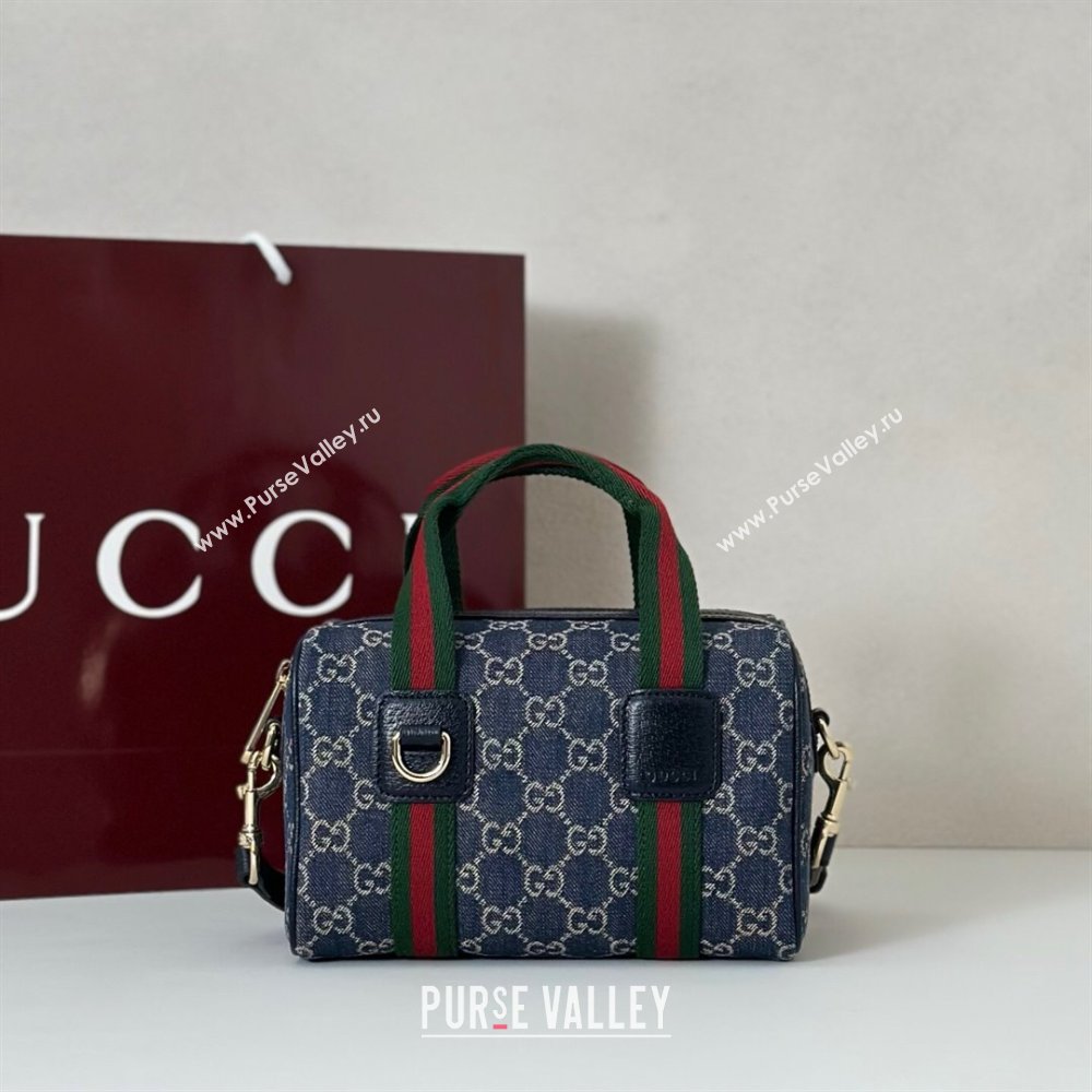 Gucci Mini GG Denim handbag Navy Blue 2025 859975 (DLH-250930039)
